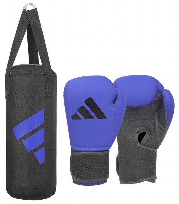 adidas 愛迪達 ADIBPKIT22 Youth Kit 兒童拳擊沙包組 8OZ, 藍色+ 黑色