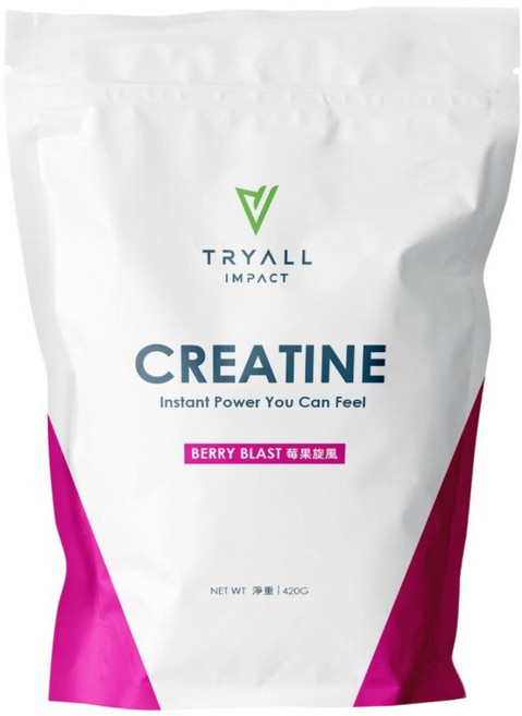 TRYALL iCreatine 肌酸 莓果旋風風味, 420g, 1個