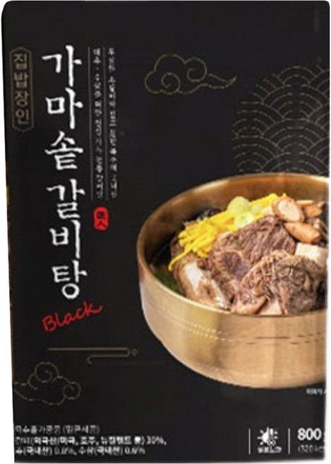 집밥장인 가마솥 갈비탕 블랙, 1개, 800g