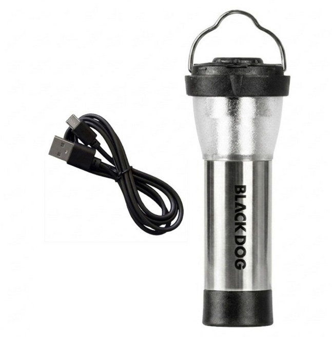 BLACK DOG 黑狗 Mate2 手電筒露營燈 附Type-C充電線, 夜幕黑, 1個
