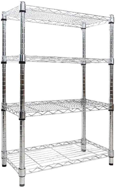 yo-life 4層 60 x 30 x 120cm 輕型鐵力士架 100%台灣製 電鍍銀 收納 每層間距可任意調整
