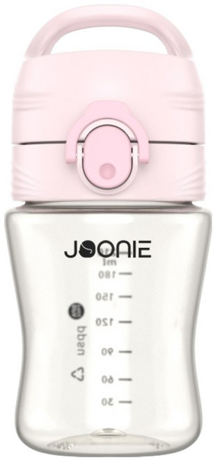 주니 PPSU 원터치 탑핸들 입모아컵, 베이비핑크, 1개, 210ml
