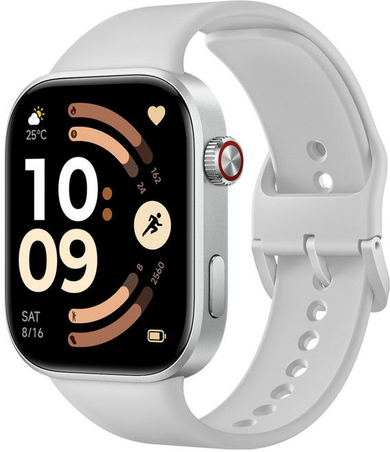 10위 - 샤오미 Xiaomi 레드미 스마트워치 6, 실버 그레이, 52.58mm, GPS + 블루투스