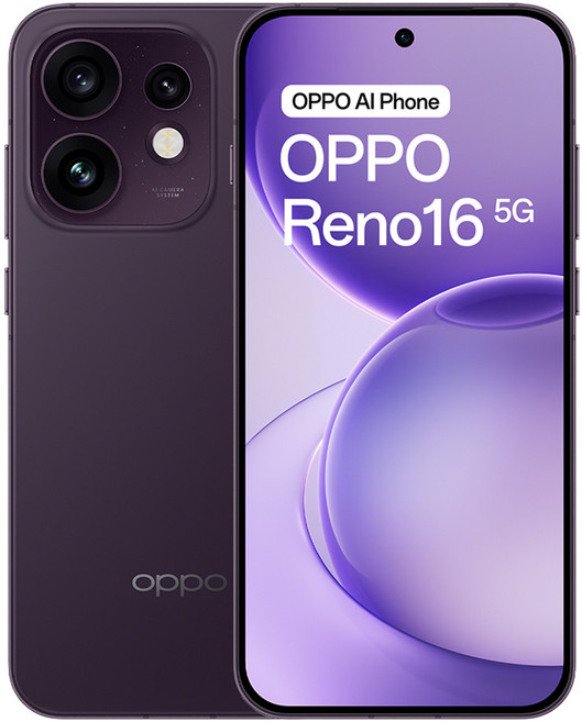 OPPO Reno16 5G 12GB, 星夜漫紫, 256GB