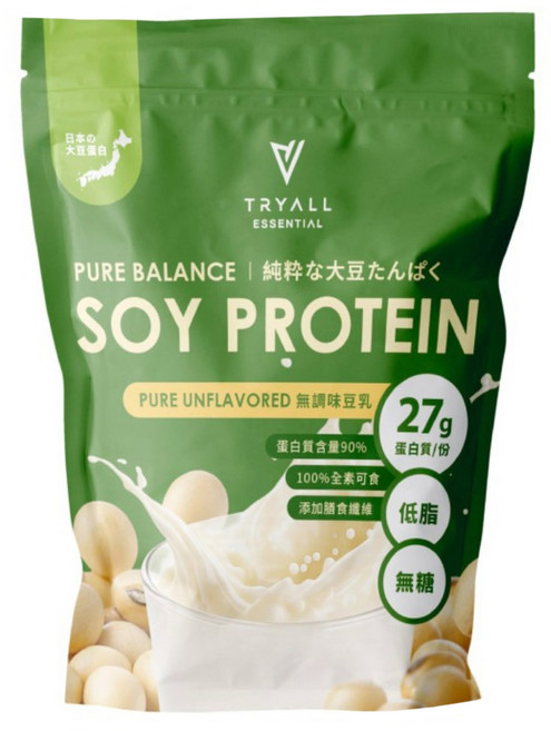 TRYALL Essential 大豆蛋白 無調味豆乳, 1kg, 1個