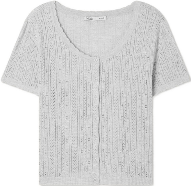 MIXXO 女款套裝鉤織短袖開襟衫