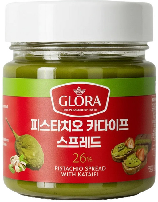 글로라 오리지널 26% 피스타치오 카다이프 스프레드, 1개, 200g