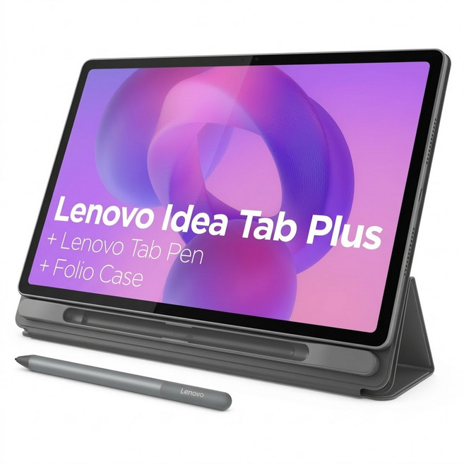 Lenovo 聯想 idea Tab Plus paperlike 平板電腦 12.1吋 TB361FU 附Lenovo Tab Pen + Idea Tab Plus 保護套, 月光灰, 256GB, Wi-Fi