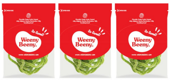 Weeny Beeny 義大利麵造型酸蘋果味軟糖, 60g, 3個