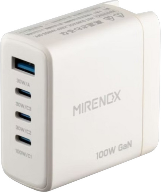 MIRENEX emirai 氮化鎵GaN多孔電源供應器 AC-DK73T, 白色, 1個