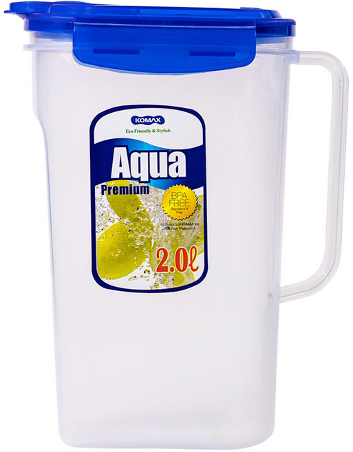 KOMAX 韓國製翻蓋式冷水壺, 透明色, 1個, 2L