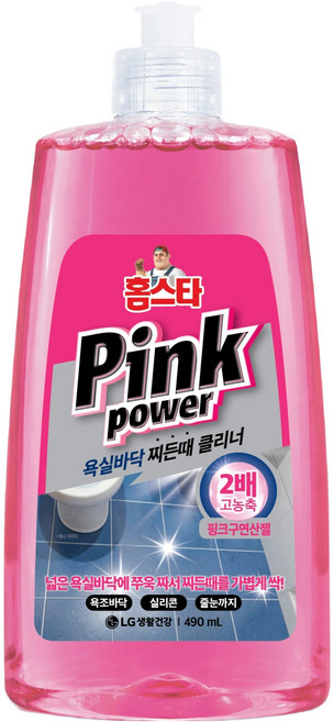 홈스타 핑크파워 욕실바닥 클리너, 1개, 490ml