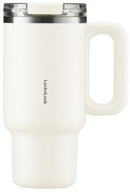 LocknLock 樂扣樂扣 都會大師手感隨行杯 LHC4397IVY, 奶泡白, 1個, 900ml