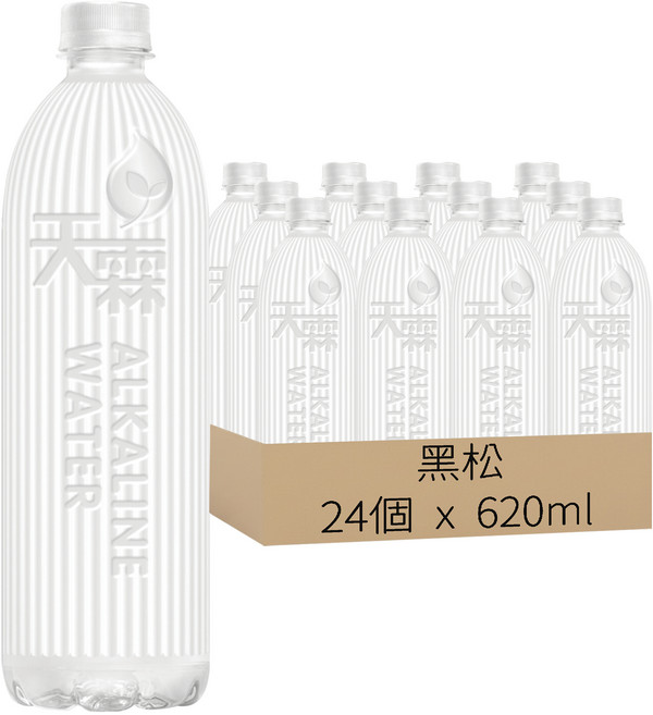 黑松 天霖鹼性離子水 包裝飲用水, 24個, 620ml