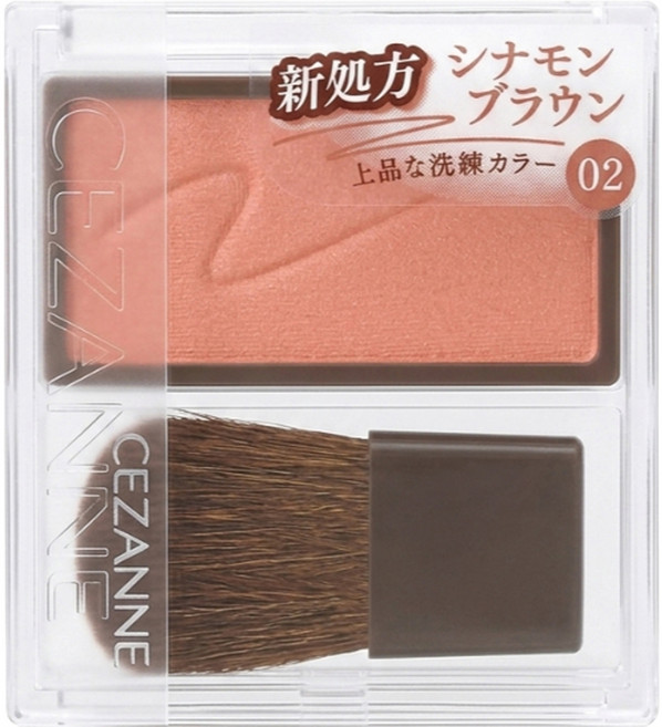 CEZANNE 柔潤腮紅 2.2g, 02 肉桂棕, 1個