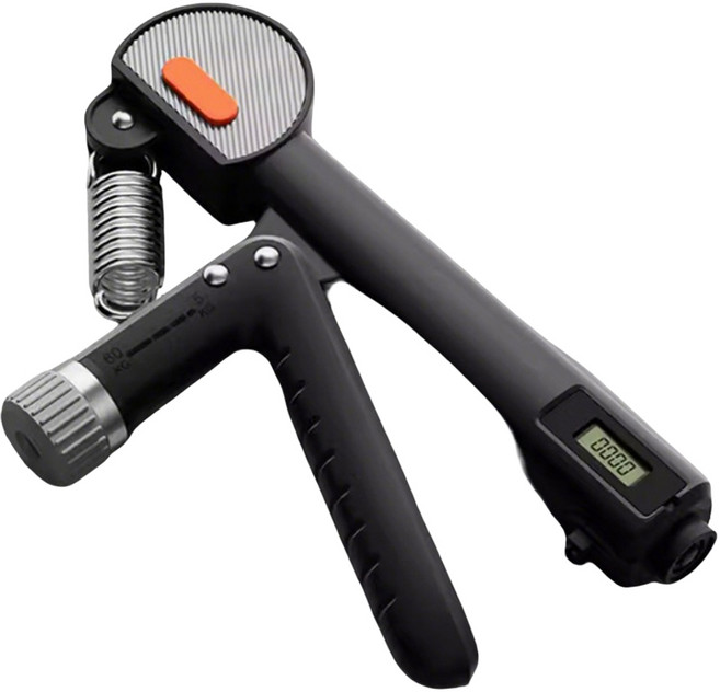 SUnORO 5~60kg可調式電子計數握力器 防滑手腕手指訓練器, 黑色, 1個