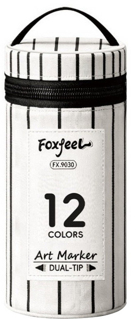 FoxfeeL 雙頭三角感馬克筆套組, 1套, 12個