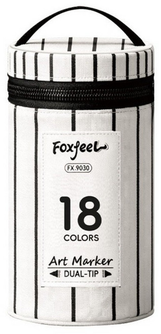 FoxfeeL 雙頭三角感馬克筆套組, 1套, 18個