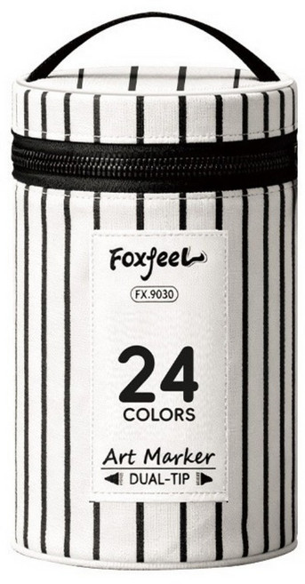 FoxfeeL 雙頭三角感馬克筆套組, 1套, 24個
