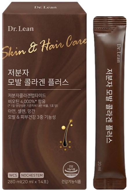 Dr.Lean 低分子秀髮膠原蛋白Plus 14入, 1個, 280ml