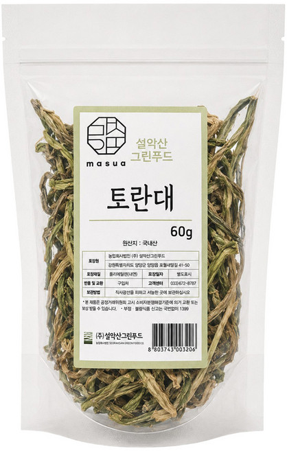 마수아 국내산 토란대, 60g, 1개