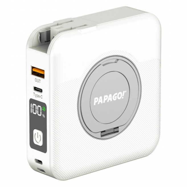 PAPAGO 五代多功能防爆行動電源 10000mAh Type-C, 白色, PA-WL721