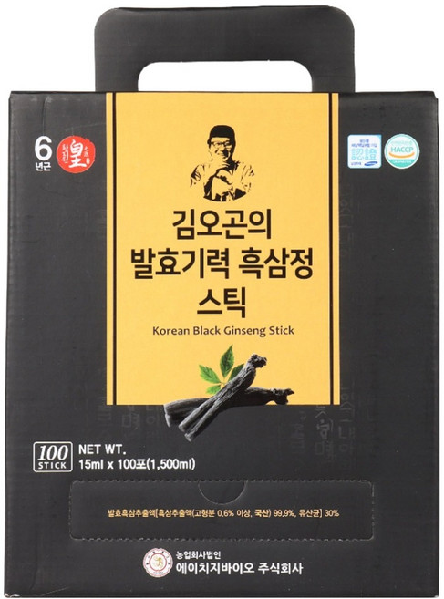 김오곤 김오곤의 발효기력 흑삼정 스틱 100p, 1개, 1.5L