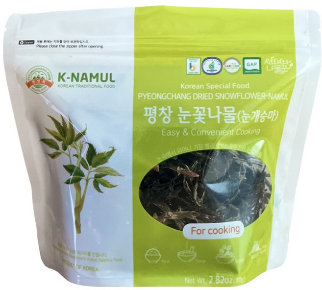 선녀와나물꾼 평창눈꽃나물 눈개승마, 1개, 80g