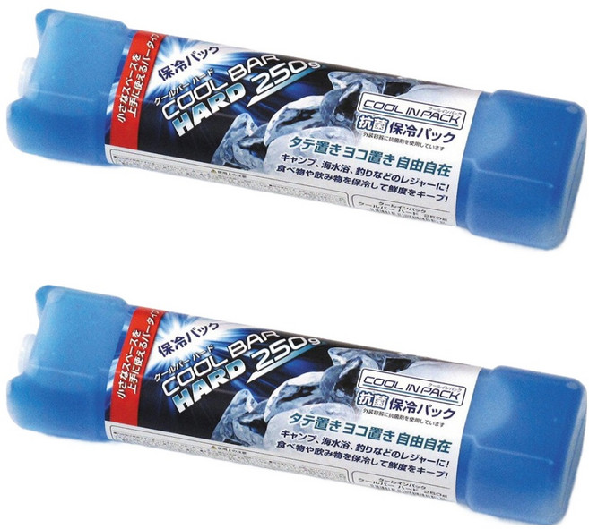 JEJ ASTAGE 迷你保冷冰袋 露營便攜式 藍色 250克, 2個, 1入