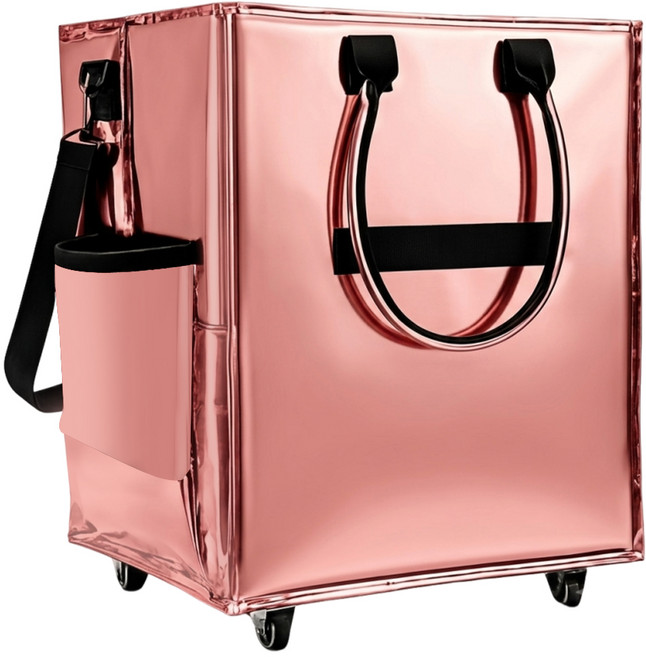 HONDONI HOME 多功能折疊帶輪拉車袋 V6-GD 40 x 30 x 50cm, 玫瑰金, 1個
