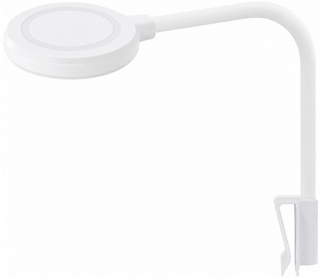 crab aqua 小螃蟹 USB夾燈 圓盤型 白色 CA-L6-SD-W, 1個