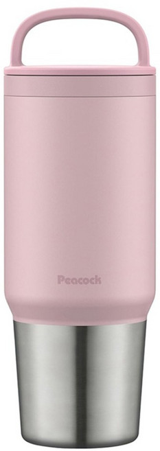 Peacock 日本孔雀 手提式真空斷熱不鏽鋼 冰霸杯, 粉紅色, 1個, 800ml