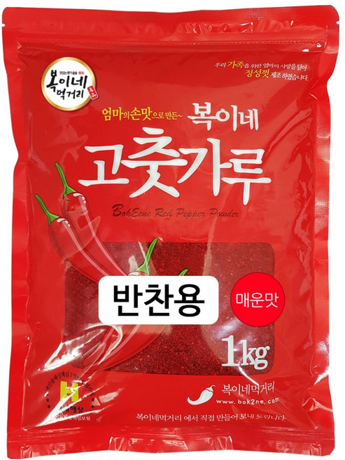 복이네먹거리 고춧가루 매운맛 반찬용 일반, 1kg, 1개