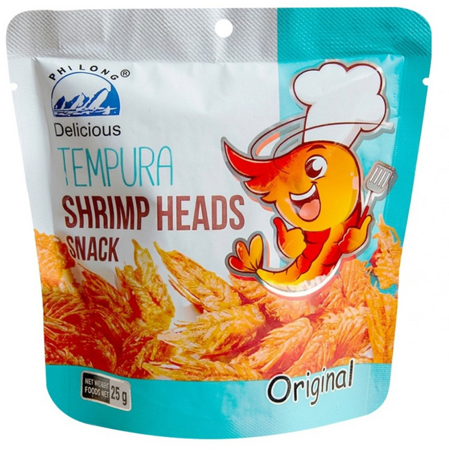 PHI LONG 蝦頭餅乾原味, 25g, 1個