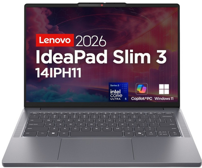 레노버 2026 아이디어패드 슬림 3 14IPH11 코어Ultra5 인텔 14세대, Luna Grey, 83UQ0050KR, 512GB, 16GB, WIN11 Home