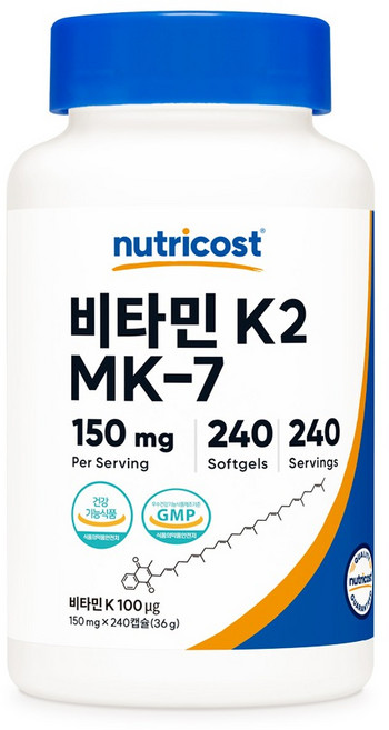 뉴트리코스트 비타민 K2 MK-7 36g, 1개, 240정