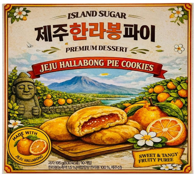 아일랜드슈가 제주한라봉파이, 1개, 195g