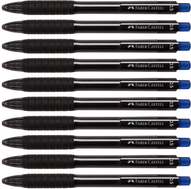 FABER-CASTELL 輝柏 速乾凝膠筆 0.5mm, 藍色, 10個