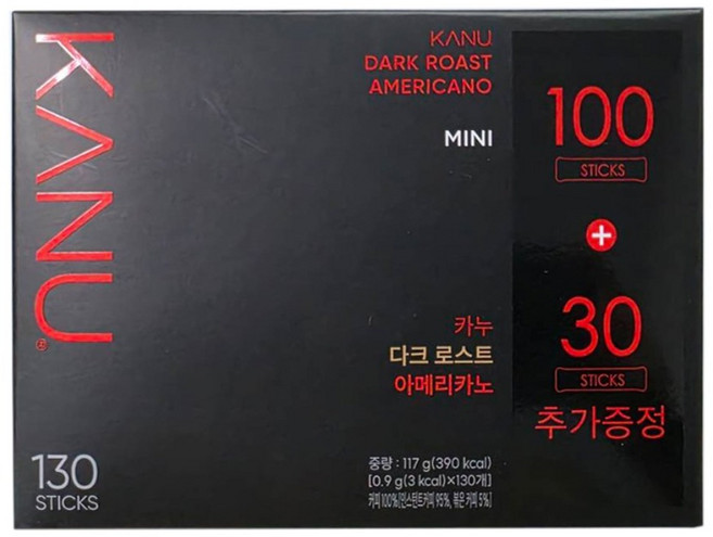 KANU 深烘美式即溶咖啡, 0.9g, 1個, 130個裝