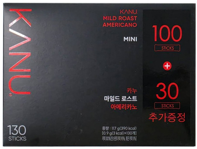 KANU 溫醇美式即溶咖啡, 0.9g, 1個, 130個裝