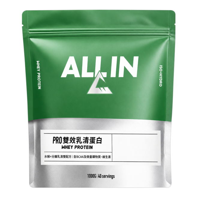 ALL IN PRO雙效乳清 可可歐蕾, 1kg, 1個