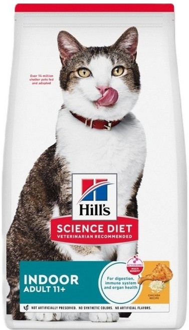 힐스사이언스다이어트 고양이 어덜트 11+ 인도어 치킨 레시피, 1.58kg, 1개, 닭