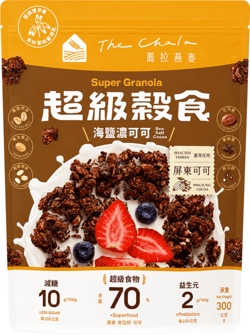 The Chala 蕎拉燕麥 海鹽濃可可, 300g, 1包