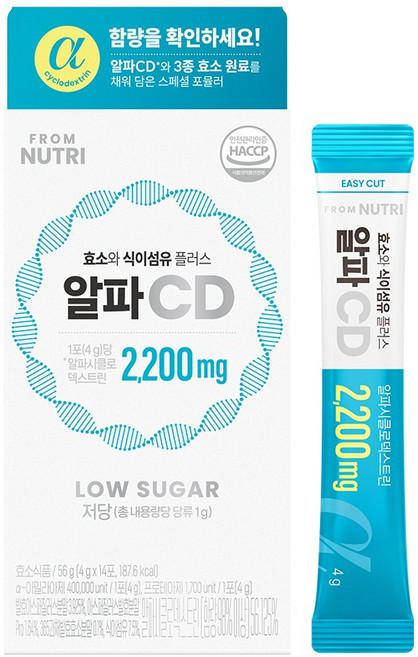 티에프티 빙그레 프롬뉴트리 효소와 식이섬유 플러스 알파CD 효소분말 14p, 56g, 1개