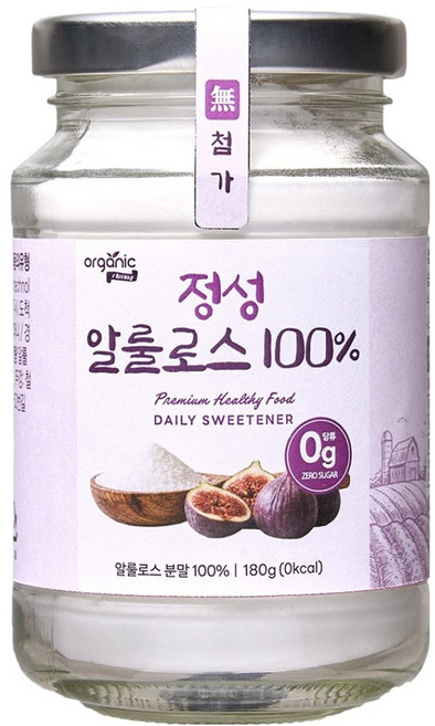 오가닉프렌즈 무설탕 정성 알룰로스 100% 분말, 180g, 1개