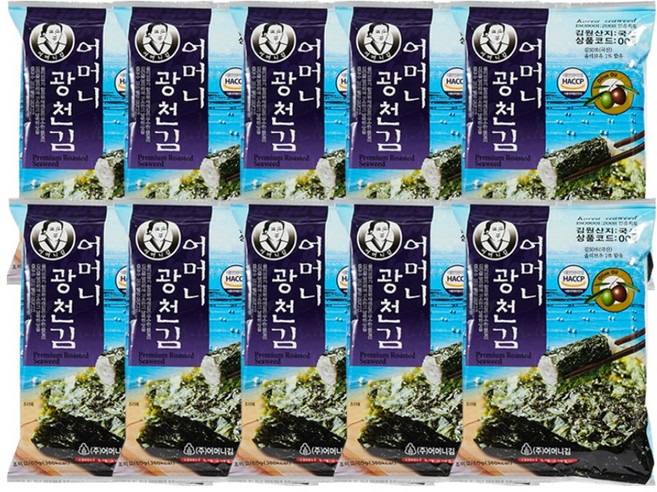 광천어머니김 전장김 대, 60g, 10개