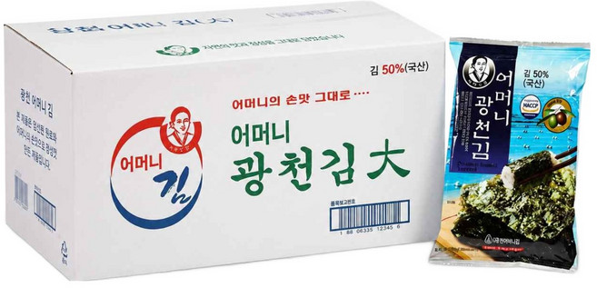 광천어머니김 전장김 대, 60g, 20개
