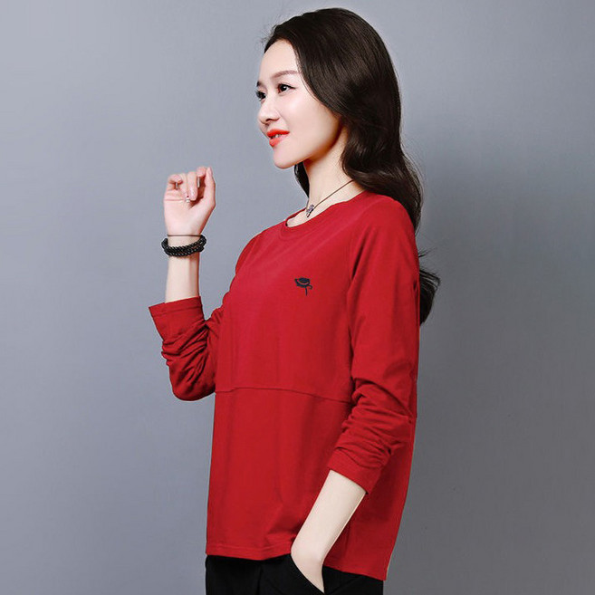 LUNA GIRL 女款拉貝娜刺繡貼片大尺碼T恤 L26FT062314