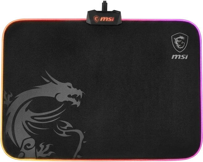 msi 微星 AGILITY GD60 RGB 電競滑鼠墊, 黑色, 1個