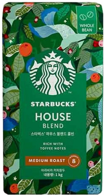 STARBUCKS 星巴克 星巴克家常綜合原豆, 原豆(未研磨), 1kg, 1個